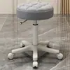 Taburete de belleza con ruedas, taburete de silla de salón de belleza para técnico de uñas, silla de trabajo grande con ruedas de altura ajustable retráctil