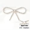 Broche con borla de cristal y 8 lazos con diamantes de imitación, hebilla de diamante en forma de corazón, accesorio para traje, vestido, zapato o bolso.