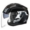 Casco GXT Casco de Motocicleta Hombres Coche Eléctrico Doble Visera Medio Casco Mujeres Verano Cuatro Estaciones Medio Cubierto G708
