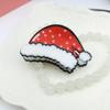 Nuevo pasador de pelo de Navidad cabeza de anciano pasador de pelo pasador de pelo de muñeco de nieve sombrero de personalidad festiva pinza de tiburón accesorios para el cabello transfronterizo