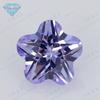 Huagang Gem Azul Pentagonal Flor de Ameixa Zircon Pedra Nua Artificial Cor Azul Rincet Jóias Gem