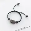Pulsera Pixiu de Obsidiana para Mujer, Diseño de Nicho Ins de Verano, Pulsera Tejida Estilo Pareja, Regalo de Cristal para Hombre