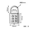 [Cerradura de combinación de llave] Candado de aleación de metal con botón, cerradura ciega, candado de seguridad para puerta, cerradura para anciano, candado fijo