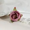 Corona de capullo de camelia artificial pequeña vintage estilo europeo, materiales para manualidades, flores de seda, decoración para sala de estar, accesorios para fotografía