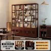 Prateleira de Exposição Antiga Chinesa Rack de Armazenamento de Conjunto de Chá Gabinete de Exibição de Chá para Sala de Estar Não é Madeira Maciça Suporte de Exibição de Ornamentos do Pavilhão Multi-Tesouro