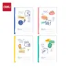 Deli Papelería Funda de Goma Pequeña Fresca y Simple Libreta para Estudiantes Funda de Goma Eva 72 Hojas Libreta Engrosada Venta al por Mayor