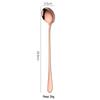 Aço inoxidável 1010 colher de cabo longo doméstico colher de mexer gelo colher de sobremesa colher de sorvete colher para bebida de suco atacado