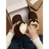 Zapatos de Algodón para Nieve de Invierno 2025 para Mujer, Nuevos, de Suela Gruesa, Forrados de Borrego, para Personas Bajas para Aumentar Altura, Abrigo Exterior Cálido, Antideslizantes, Zapatos Peludos tipo Birkenstock