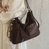 Bolso de mujer vintage, nuevo modelo 2025, mochila, mochila para el trabajo, bolso versátil de hombro y cruzado, bolso tote de gran capacidad