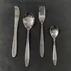Faca, Garfo, Colher de Cabo Pontiagudo de Aço Inoxidável Criativa para Uso Doméstico, Faca e Garfo Ocidentais para Bife, Colher de Bolo, Garfo de Frutas, Colher de Café, Colher de Iogurte
