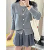 Outono Inverno Bordado Gato Gola Redonda Macio Confortável Blusa Suéter Estilo Coreano Tricô Roupa Exterior Preto Tamanho Único Damasco