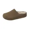 Sandálias Birkenstock Slip-on de Dedo Aberto com Solado Grosso para Aumento de Altura Interna, Forradas com Pelúcia, Novidade Outono/Inverno 2026, Versáteis