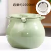 Contenedor de Grasa de Cerdo Olla de Aceite de Cocina Tarro Cerámico para el Hogar con Tapa Resistente a Altas Temperaturas Tarro Grande para Aceite de Chile y Condimentos