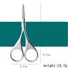 Tijeras de acero inoxidable para cejas tijeras de bordado tijeras de belleza rectas para pestañas herramienta hilo Tijeras de punta cabeza redonda tijeras de belleza