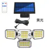 Luz de sensor de movimento alimentada por energia solar transfronteiriça, luz para garagem e estrada, luz de parede dividida externa, luz de jardim alimentada por energia solar