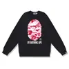 Marca de moda transfronteriza de comercio exterior BAPE sudadera con capucha de punto para hombre, otoño e invierno, manga larga, estampado de letras, holgada, cuello redondo