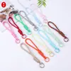 Colgante de Llavero Tejido Color Macarrón Decoración para Bolso DIY Teléfono Memoria USB Cuerda Anti-Pérdida Accesorio