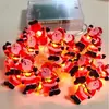 Colgante de Navidad sujetador lámpara de alambre de cobre para ancianos muñeco de nieve copo de nieve cabeza de ciervo caja de regalo muleta colgante de lámpara de alambre de cobre ambiente festivo
