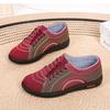 Zapatos de Tela Nuevo Otoño Invierno Beijing Antiguo para Mujer Ligeros Antideslizantes Tacón Plano Zapatos de Leche Suela Suave Cómodos Zapatos para Mamás de Mediana Edad y Adultas Mayores