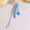 Lanyard de Cadena Acrílica Estilo Ins con Forma de Corazón Cuerda Trenzada Hecha a Mano Colgante para Estuche Protector de AirPods Llavero de Bolsa