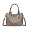 Bolso de Mano con Textura de Moda Europeo y Americano de Gran Capacidad Piel Suave Bolso Tote para el Trabajo Debajo del Brazo Bolso Cruzado para Madres de Mediana Edad