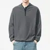 Ropa para Hombre Fengshe / 2026 Primavera y Otoño Nuevo Patrón de Ola Retro Americano Camiseta de Manga Larga Sudadera Holgada de Cuello Redondo para Hombre