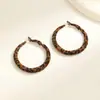 Pendientes de Terciopelo con Estampado de Leopardo Retro Maillard para Mujer, Únicos y Elegantes, Pendientes de Moda y Versátiles para el Trabajo