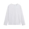 Camiseta Masculina de Manga Longa Weilong 220g Algodão Puro de Xinjiang Camiseta Básica Outono e Primavera Tendência Cor Sólida Gola Redonda para Aquecimento