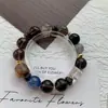 Pulsera de Cristal de Té Natural de Alta Gama, Cubo de Azúcar de Cristal Blanco, Cristal Azul, Pulsera Personalizada de Lujo Ligero, Perlas de Diseño Original