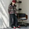 Elegante conjunto de suéter para niñas, nueva colección 2026, cárdigan de punto a rayas moderno, atuendo de otoño para niños mayores, moderno conjunto de dos piezas
