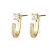 Pendientes colgantes traseros estilo nuevo en forma de C Pendientes de diseño de nicho para mujer Elegantes Simples de Moda Pendientes de Lujo Ligero de Alta Gama