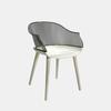 Seban Cadeira Nordic transparente encosto Cadeira simples Home Armrest Cadeira de jantar Creative Designer Desk Chair Cadeira de lazer