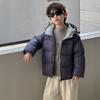Chaqueta de plumas para niño, Estilo coreano de invierno para niños, Nuevo estilo 2026, Chaqueta ligera reversible con capucha de plumón de pato blanco, Cálida y moderna