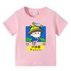 Lote misto de camiseta infantil de algodão com manga curta de desenho animado jaqueta de verão para menino roupas de verão roupa infantil de bebê com manga curta