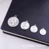 Colgante de moneda con forma de cabeza de belleza, estilo europeo y americano, material de bricolaje, pendientes de aleación de zinc, collar, accesorios de joyería