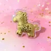 Chaveiro Pingente Moeda de Ouro Puro 999 Ano do Cavalo Acessório de Bolsa Brinde Promocional