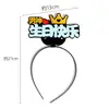 Chapéu Pequeno Chapéu de Aniversário Cartão com Luz Festa de Aniversário Tiara de Cabelo de Fada Deuses Masculinos Celebridade da Internet Coelho Luminoso Deusa