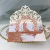 Cartão de Cumprimentos Estéreo Rosa para Casamento Cartão de Dia dos Namorados Convite Pó Glitter para Casamento Dourado Convite Estoque Pronto