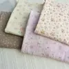 Tejido de gasa de doble capa de algodón para bebé con estampado floral pequeño estilo coreano, tejido crepé, material para pijamas infantiles, mantita de arrullo