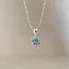 Colar Estrela Azul Avançado Novo Temperamento Luxo Leve Design de Nicho Clavícula Namorada ins Doce Gentil Simples