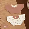 Babeero de tela crepé para babas, Clase A, doble cara, hecho a medida, algodón puro, babero impermeable, babero de encaje anti-vómito para recién nacidos