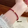Entrega Direta da Fábrica de Pulseiras de Fio Vermelho de Cinábrio Natural, Estilo Refinado, Amuleto da Sorte para o Ano de Nascimento, Presente para Melhor Amigo, Atacado de Joias de Pulseira
