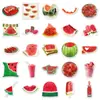 50 Piezas de Pegatinas de Frutas Estilo Sandía Ins Dibujos Animados Verano Comida Graffiti Bloc de Notas DIY Refrigerador Computadora Pegatinas para Tazas de Agua