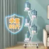 Estilo Europeo Hierro Forjado Multicapa Interior con Ruedas de Pie Rábano Verde Estante para Flores Sala de Estar Almacenamiento Balcón Suculenta Estante para Flores del Hogar