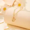 Colar Transfronteiriço com Pingentes de Letra P de Nicho Abc, Simples e Versátil, Luxo Leve com Sensação de Alta Qualidade, Corrente para Clavícula para Mulheres, Atacado do Fabricante