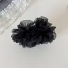 Pinza para el pelo de plátano de malla plisada atmosférica para mujer, nuevo modelo 2026, accesorio para el cabello de alta gama