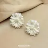 Aretes de Tachuela de Flor de Margarita Estilo Coreano Estilo Hada Accesorios de Aretes Frescos y Coloridos Pendientes de Personalidad Dulce y de Moda Accesorios para Orejas