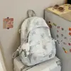 Nova Mochila Escolar Estilosa de Verão Estilo Coreano Ins para Meninas, Mochila Leve de Alto Valor Estilo Universitário para Alunos do Ensino Fundamental II e Médio