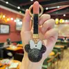 Llavero de Muñeco de Cabeza de Mickey con Pedrería Creativa de Gama Alta, Cadena de Garra Brillante Linda, Accesorio para Bolso de Mujer con un Toque de Sofisticación