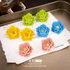 Pendientes de botón de flor elegantes estilo coreano Aguja de plata Dulce Modernos Versátiles Pendientes para el día a día Diseño de personalidad Pendiente de flor pequeña fresco para mujer